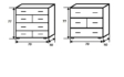Kép 2/3 - 3-4 fiókos komód szerkezeti ábra