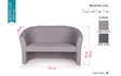 Kép 2/2 - berta lux duo fotel méretek