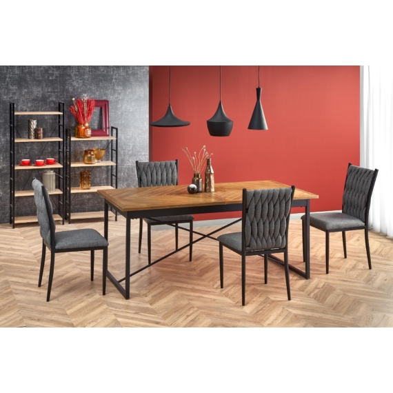 Alvaro asztal, K435 székekkel | 4 személyes étkezőgarnitúra
