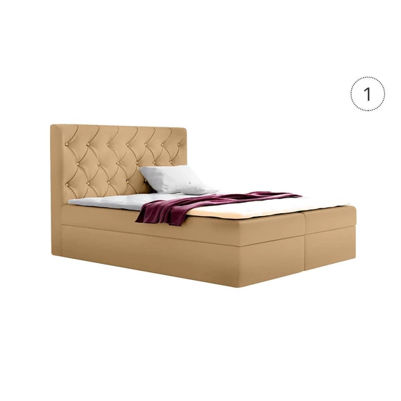 Typ56 boxspring ágy 1 - Bézs (Fresh 3)