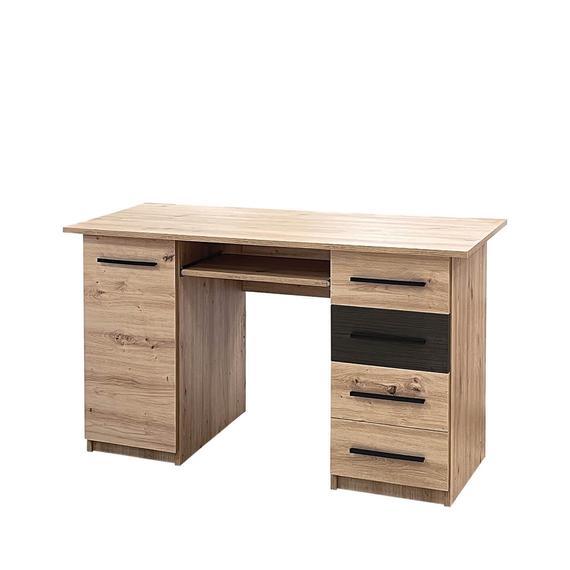 Orion 4 fiókos számítógépasztal artisan tölgy-nero színben