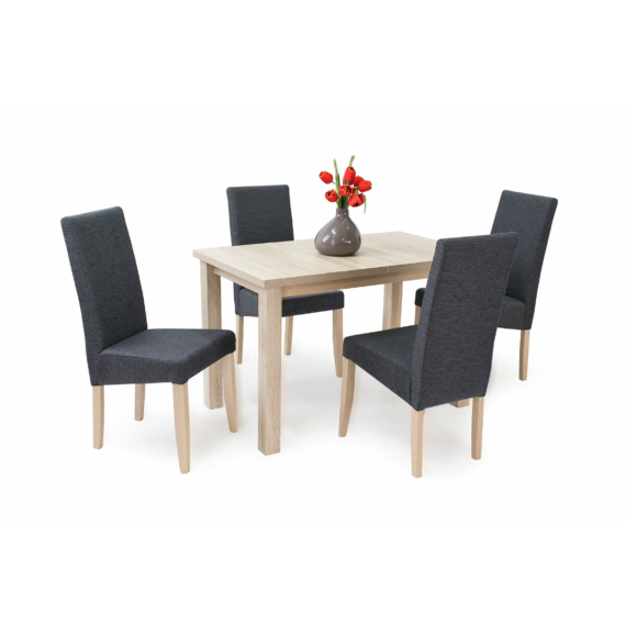 Berta Lux szék - sonoma - sötét szürke-  Berta 120 asztallal