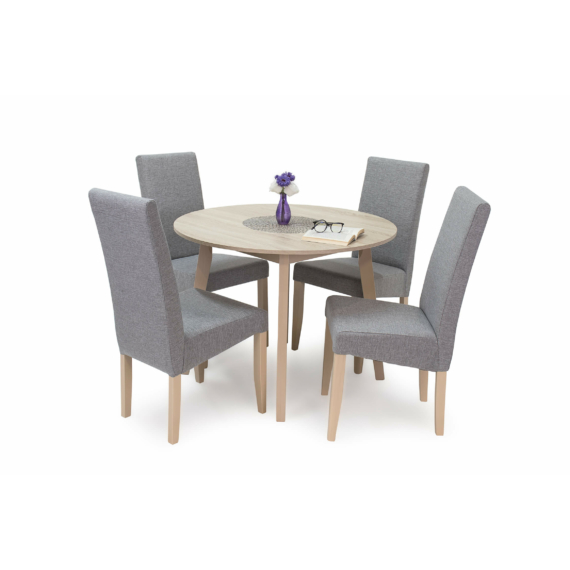 Berta Lux szék - sonoma - világos szürke-  Anita asztallal