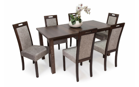 Berta asztal Jázmin székekkel | 6 személyes étkezőgarnitúra