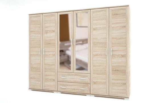 Bern keterléces gardrób - 270 cm sonoma tölgy színben