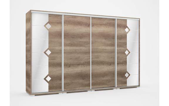 Diamond tolóajtós gardrób 318 cm széles