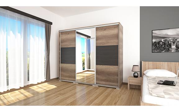 Lux tolóajtós gardrób 239 cm széles