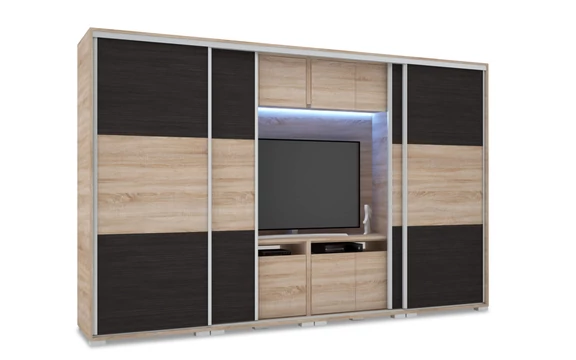 Lux TV-s gardrób 318 cm széles