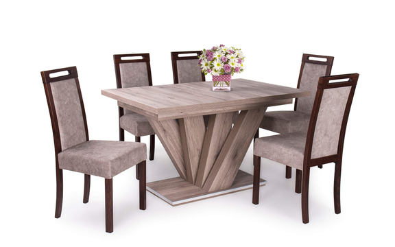 Dorka asztal Jázmin székekkel | 6 személyes étkezőgarnitúra