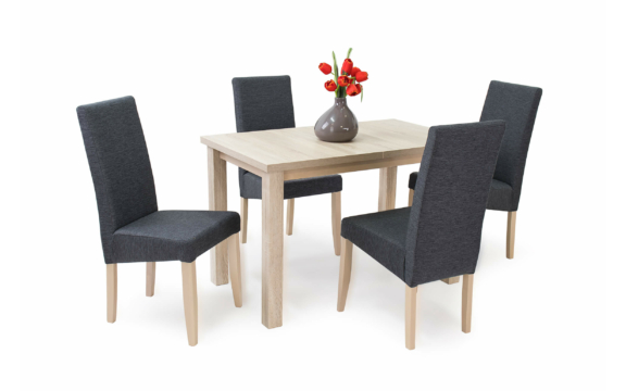 Berta Lux szék - sonoma - sötét szürke-  Berta 120 asztallal