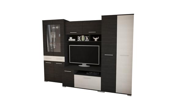 Golden szekrénysor nero-bianco színben 280cm-es kivitel.