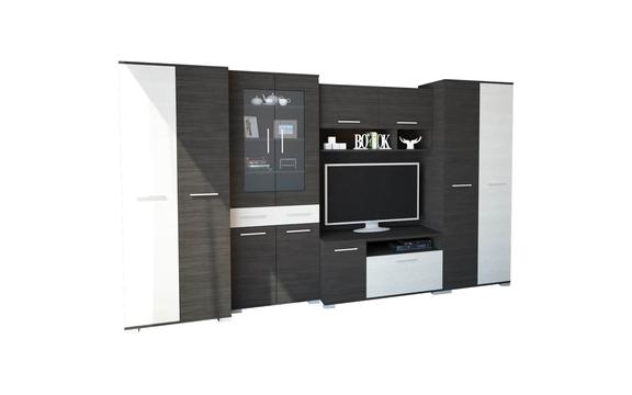 Golden szekrénysor nero-bianco színben 280cm-es kivitel.