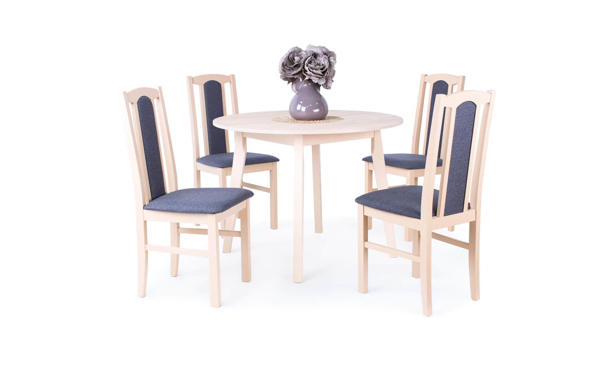 Anita kör asztal -Sophia székekkel | 4 személyes étkezőgarnitúra