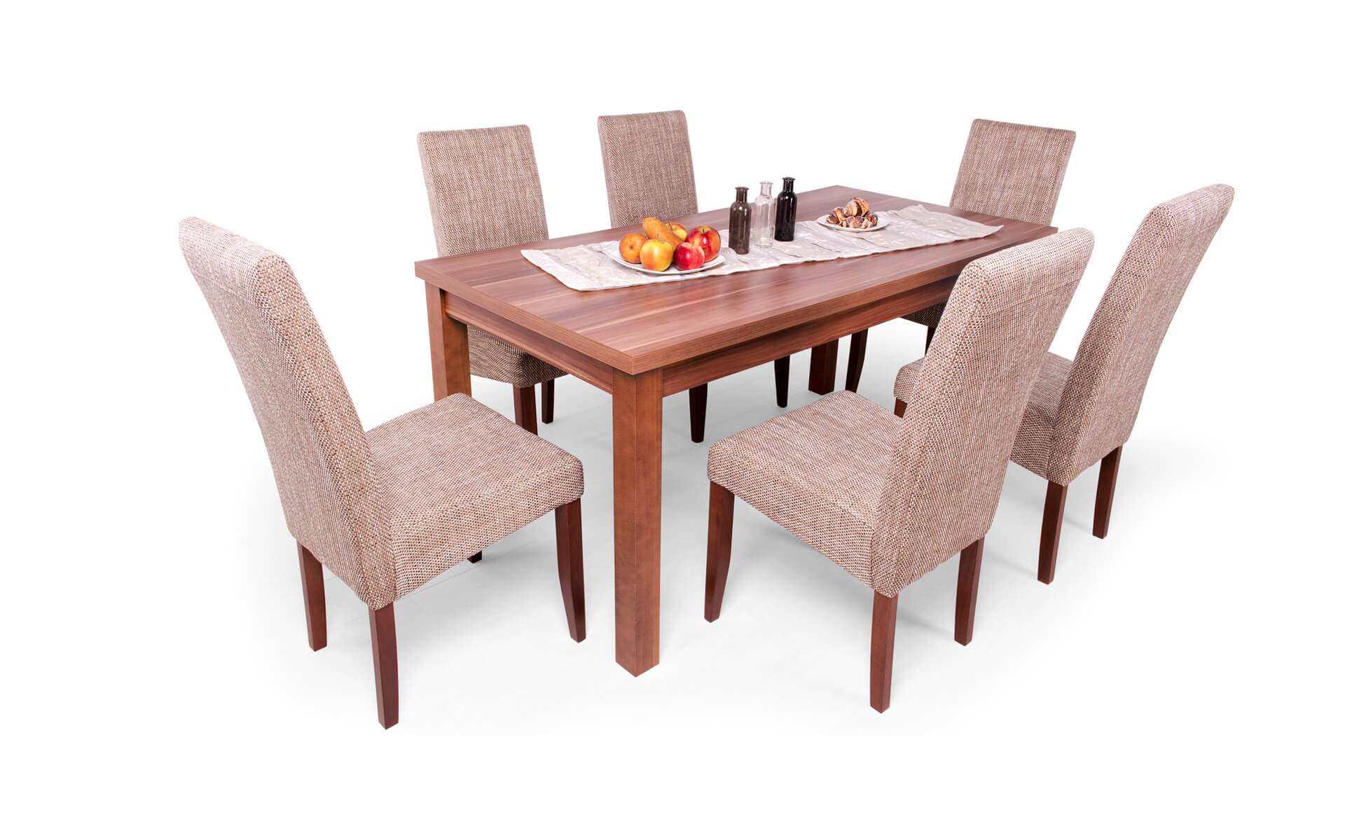 Berta asztal Berta székekkel | 6 személyes étkezőgarnitúra