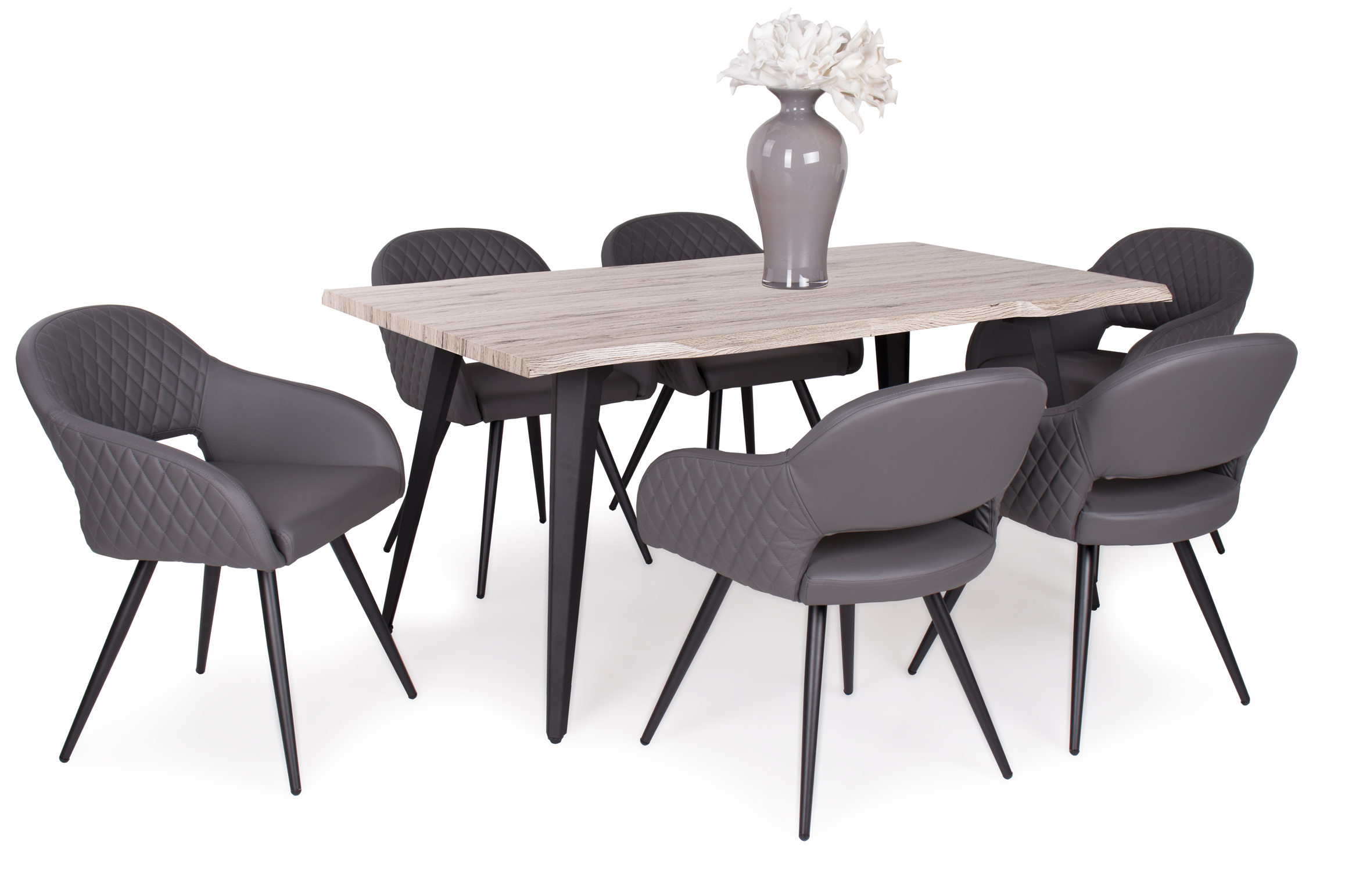 Tina asztal Cristal székekkel | 6 személyes étkezőgarnitúra