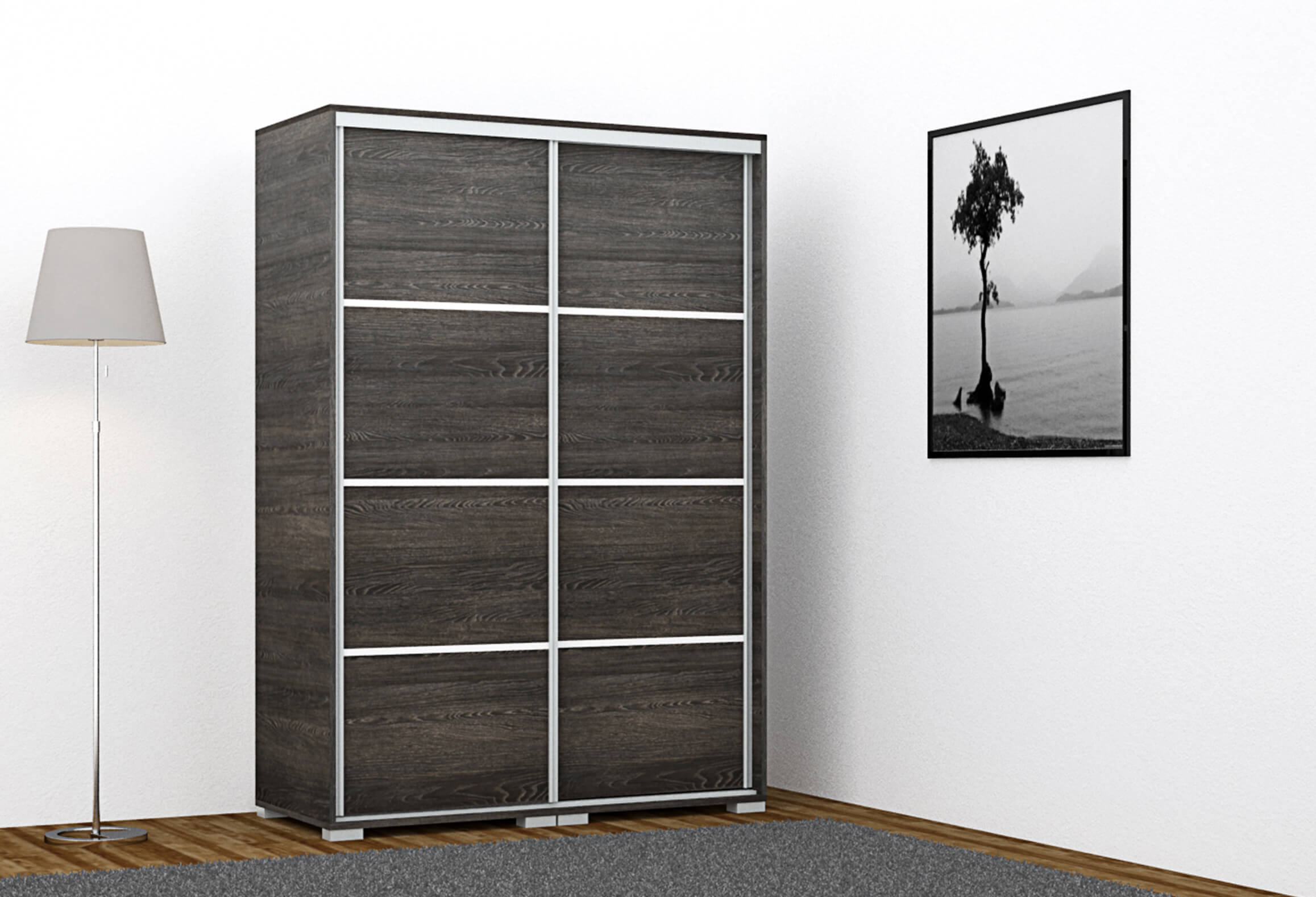 Borneo tolóajtós gardrób | 120 cm