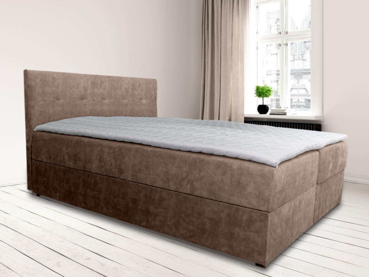 Eterio boxspring ágy - fedőmatraccal | 160x200 cm