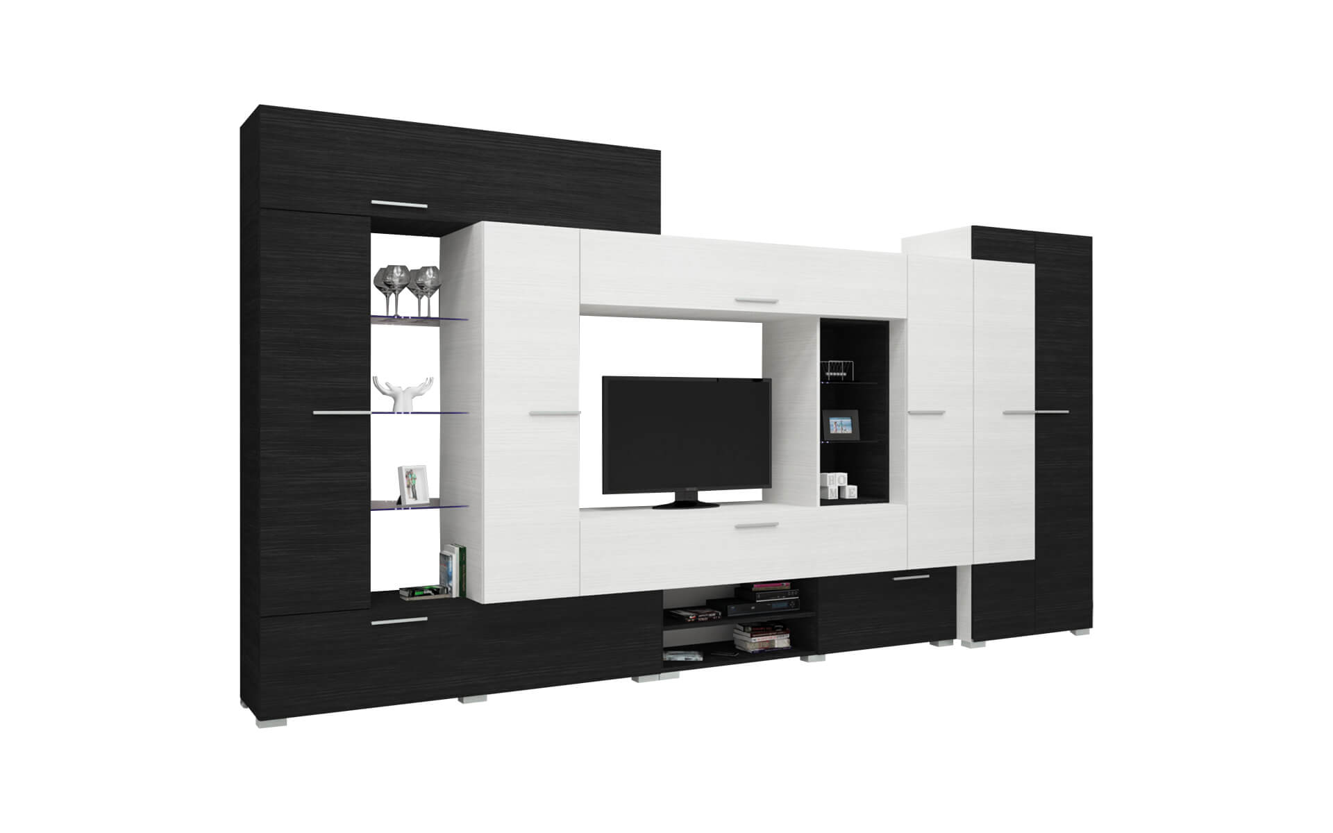 Komfort szekrénysor | 405 cm | LED világítással